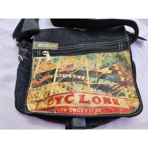 INSIDERS BROOKLYN NY
Leather Nylon Xbody Bag Coney Island CYCLONE Rollercoaster